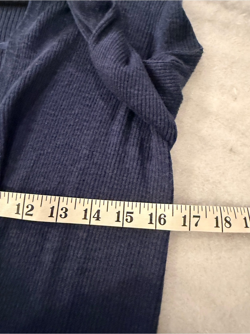 NWOT Banana Republic Size M Navy Blue Long Sleeve Ribbed Knit Cotton Cardigan - Picture 11 of 11